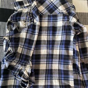 Vintage Fox Racing Plaid Studded Flannel